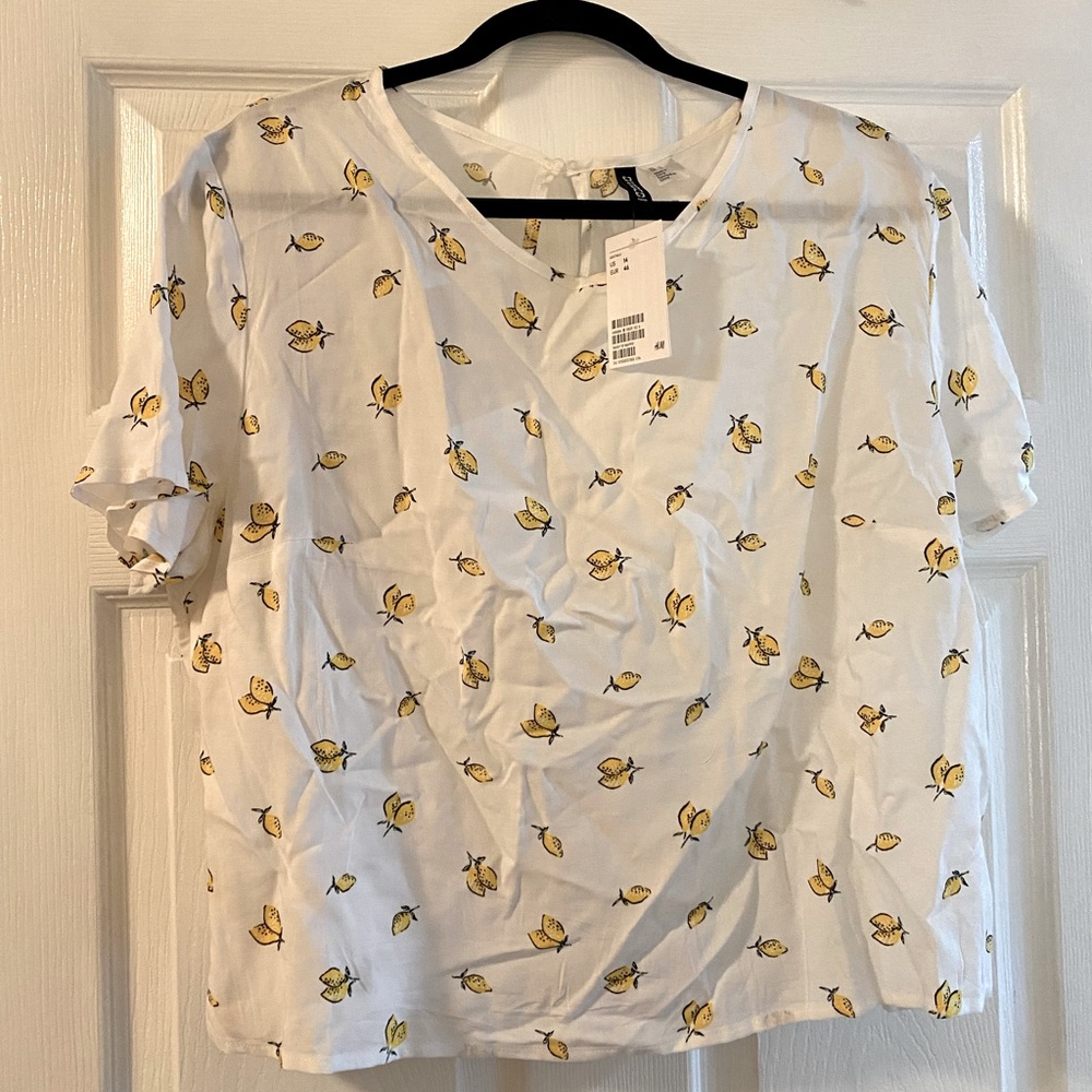 NWT H&M lemon top 🍋  size 14